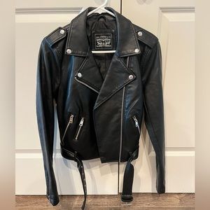 Levi’s Women’s Faux Leather Belted Motorcycle Jacket